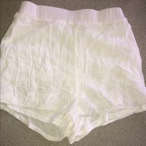 Ladies  white shorts